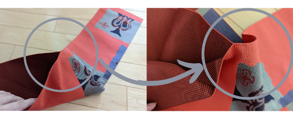 八寸名古屋帯の手先